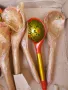 Нови рисувани дървени лъжици 8 бр., снимка 5