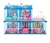 Двуетажна къща с кукли и обзавеждане, снимка 1 - Кукли - 42014647