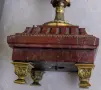 чифт2бр Франция 1800-те/42см-8кг/стари френски пиедестални вази с дръжки/бронз-мрамор, снимка 14
