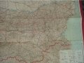 Стара Ретро Карта на Пътищата на БЪЛГАРИЯ-1958г. , снимка 3