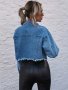 Модно дамско дънково яке, 2цвята - 023, снимка 7