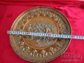 БАРОКОВА Месингова Релефна Чиния ,Пано за Стена с Позлата 3, снимка 6