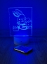 Нова 3D лампа с Великденско зайче + дистанционно, снимка 2