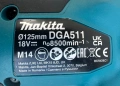 Makita DGA511 - Безчетков ъглошлайф 2x18V 5.0Ah 2024г. като нов!, снимка 8