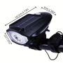 Соларен фар и клаксон за велосипед/скутер, 3 режима, акумулаторна батерия, снимка 4
