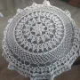 Кръгла покривка , плетена на една кука, снимка 1
