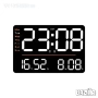 LED стенен часовник X6636 с време, седмица, температура, влажност+дистанционно, снимка 1