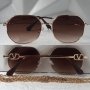 Valentino дамски слънчеви очила Осмоъгълник с верижка синджир, снимка 6