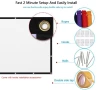 Бял Ултра Лек Портативен Проекторен Екран Сгъваем HD Ярък Лесен за Монтиране Може да се Пере и Мокри, снимка 6