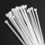 Комплект 100 бели кабелни връзки 2.5 x 200 mm, снимка 1
