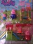 Peppa Pig Пепа Пиг и семейство на пързалка люлка парк пластмасови фигурки играчки украса торта игра, снимка 2