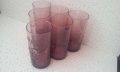 Стъклени чаши Кока Кола от един цвят прозрачно лила 6 бр, снимка 7