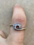 Сребърен пръстен с циркони, снимка 1 - Пръстени - 44195180