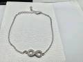 Сребърна гривна с мойсанит (Диамант) , снимка 7