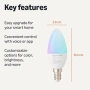 Нови Смарт крушка E14 2 броя WiFi 2.4GHz Multicolour Alexa only димиране, снимка 2