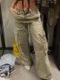 Дамски американски модерни дънкови панталони със средна талия и много джобове , снимка 1 - Панталони - 39732615