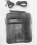 Голяма мъжка кожена чанта от естествена кожа за таблет и  смартфон   с ципове и джобове, снимка 2