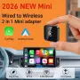 XUDA 2в1 Безжичен CarPlay, Android Auto адаптер USB донгъл Smart Mini Box Plug and Play универсален, снимка 2