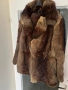 Дълго дамско палто от естествен косъм (нутрия) – L/XL, с подвижна част, ретро модел, снимка 8