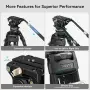 Професионален карбонов видео статив Smallrig FreeBlazer Heavy-Duty Carbon Tripod Kit AD-100, снимка 8