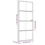 vidaXL Интериорна врата черна 83x201,5 см закалено стъкло и алуминий, снимка 9