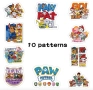 100 бр PAW Pes Patrol Пес Патрул текст кучета малки самозалепващи лепенки стикери ръчна подарък, снимка 2