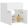 Долен шкаф за мивка, бял, 41x38,5x46 см, ПДЧ, снимка 3