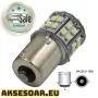 2 бр. Габаритни LED крушки BA15S габарити стопове 1156 с 50 SMD лед диода DC 12V 24V Паркинг Задни с, снимка 11