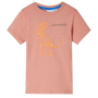 Детска тениска с къс ръкав, светлооранжева, 128(SKU:12222