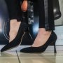Дамски обувки F7047-1black, снимка 1 - Дамски елегантни обувки - 40630517