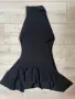 Дамска елегантна черна рокля Pull&Bear с красиво разкрояване в долната част, снимка 2