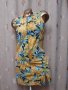 М Рокля с две лица в жълто с цветя и в оранжево &, снимка 4