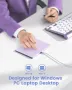 Тъчпад Seenda за Windows 10/11, външен кабелен тънък алуминиев USB тракпад 6,3 инча, стъкло Н7,лилав, снимка 6