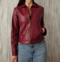 Zara дамско яке от изкуствена кожа в червен цвят р-р S, снимка 2
