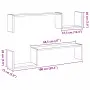 vidaXL Стенен рафт 2 бр. Черния дъб 100 x 15 x 20 см, снимка 8