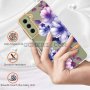 Samsung Galaxy S21 FE 5G Силиконов Прозрчен Гръб С Цвете - Лилава бегония, снимка 2
