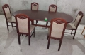 Комплект масивна разтегателна маса с 6 стола, снимка 1