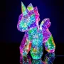 Ръчно изработена USB Великолепна, голяма, светеща скулптура LED Еднрог, снимка 5