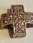 Сребърен кръст JOOP! с инкрустирани кристали Розов Турмалин ювелирна изработка 52817, снимка 9
