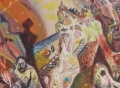 Владимир Бунарджиев абстрактна композиция маслени бои, снимка 3