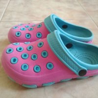 Розово сини детски чехли джапанки тип Crocs, снимка 1 - Детски сандали и чехли - 35873859