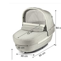 Детска количка 2 in 1 Peg Perego Book Plus 51S Titania Luxe, Luxe Pure, Светлосива, снимка 3 - Детски колички - 40957004