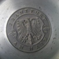 Калаена чиния за стена - сувенир на град Франкфурт на Майн, снимка 2 - Други ценни предмети - 39952883