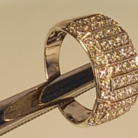 сребърен пръстен с камъни , снимка 5 - Пръстени - 44596269
