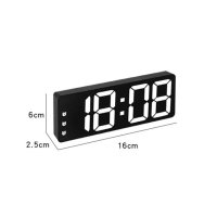 Огледален часовник с аларма, Температура - GH-0712L - Черен, снимка 2 - Друга електроника - 42242862