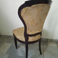 Уникален антикварен от масивно дърво реставриран стол  , снимка 4 - Столове - 41615176