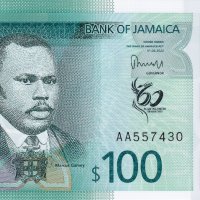 ❤️ ⭐ Ямайка 2022 100 долара полимер UNC нова ⭐ ❤️, снимка 2 - Нумизматика и бонистика - 42399718