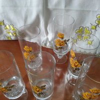 Ретро стъклени чаши , снимка 3 - Антикварни и старинни предмети - 41016910