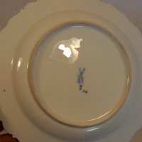 порцеланова чиния Meissen , снимка 6 - Чинии - 44239494