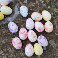4609 Мини шарени великденски яйца за декорация, 50 броя, снимка 4 - Декорация за дома - 44839062